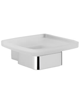 Roper Rhodes Horizon Frosted Glass Soap Dish And Chrome Holder - Image
