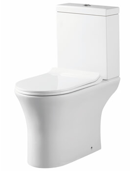 Joseph Miles Viva Rimless Open Back Pan With Cistern And Soft Close Seat - Image