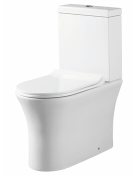 Joseph Miles Viva Rimless Comfort Height Closed Back Pan With Cistern And Soft Close Seat - Image