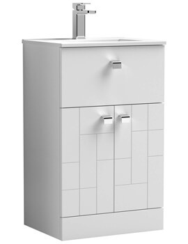 Blocks Floor-Standing 2-Door 1-Drawer Vanity Unit And Basin