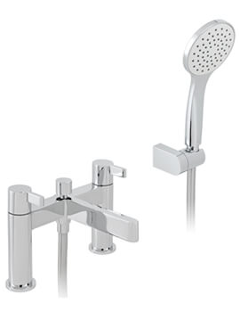 Vado Edit Deck Mounted Chrome Bath Shower Mixer Tap With Shower Kit