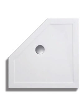 Contemporary Lightweight Pentagon White Shower Tray 900 x 900mm