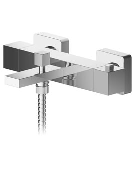 Nuie Sanford Wall Mounted Exposed Thermostatic Chrome Bath Shower Mixer - Image