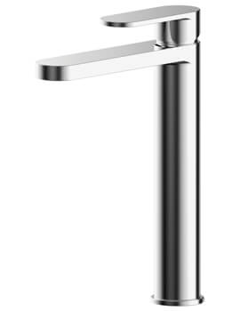 Nuie Binsey Deck Mounted High Rise Mono Basin Mixer Tap Chrome - Image