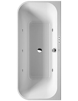 Happy D2 Back-To-Wall 1800 x 800mm Bath With Panel - Jet-System