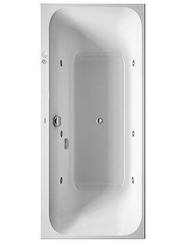 Happy D2 1800mm Built-In Bath With Two Backrest Slopes