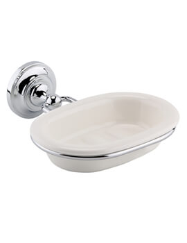 Traditional Soap Dish With Chrome Holder