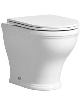 Lansdown White 490mm Back To Wall WC Pan With Soft Close Seat