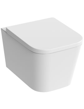 Saneux Matteo Gloss White Wall Hung WC Pan With Toilet Seat