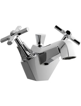 Crosswater Waldorf Chrome Monobloc Basin Mixer Tap With Pop-Up Waste - Image