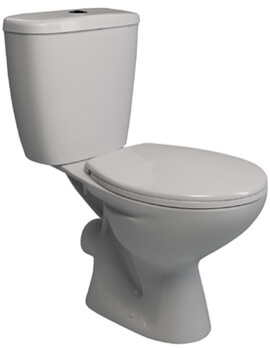 Lecico Atlas Trade White Close Coupled WC Pan With Cistern And Soft Close Seat
