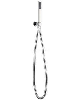Chrome Shower Handset With Wall Outlet And Hose