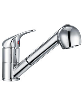 Eon Chrome Mono Sink Mixer Tap With Pull Out Rinser