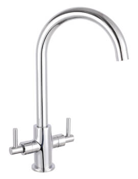 Nuie Dual Lever Kitchen Sink Mixer Tap Chrome - Image