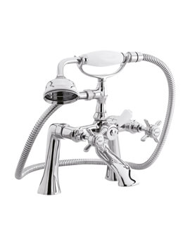 Beaumont Deck Or Wall Mounted Chrome Bath Shower Mixer Tap With Kit