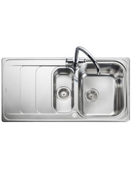 Houston 985 x 508mm Micro-Sheen Finsh 1.5 Bowl Inset Kitchen Sink
