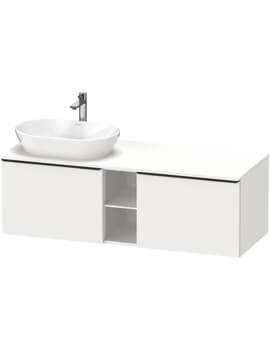 Duravit D-Neo 2 Drawer 1400mm Wide Wall Mounted Vanity Unit - Image
