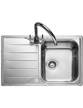 Rangemaster Michigan Compact Micro-Sheen Finish Stainless Steel 1.0B Inset Sink - Image