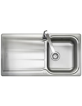 Rangemaster Glendale 950 x 508mm Micro-Sheen Finish Stainless Steel 1.0B Inset Kitchen Sink - Image