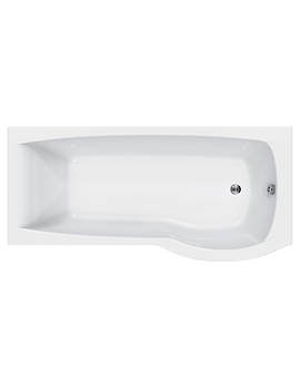 Roca Giralda Left Hand Acrylic White Shower Bath 1700 x 800mm - 1235L2000 - Image