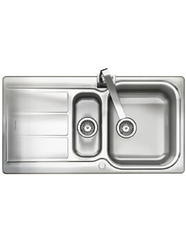 Rangemaster Glendale 950 x 508mm Micro-Sheen Finish Stainless Steel 1.5B Inset Kitchen Sink - Image