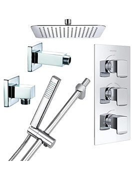 Bristan Descent Luxury Fixed Head Chrome Shower Pack - Image