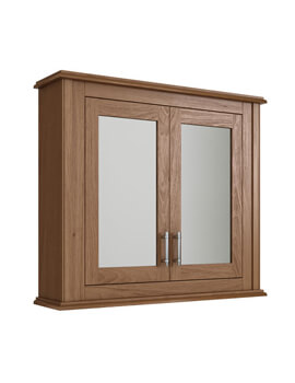 Thurlestone Wall Cabinet With 2 Mirror Glass Doors 730 x 640mm