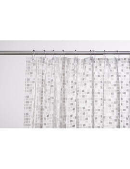 Croydex Mosaic PVC Shower Bath Curtain - Image