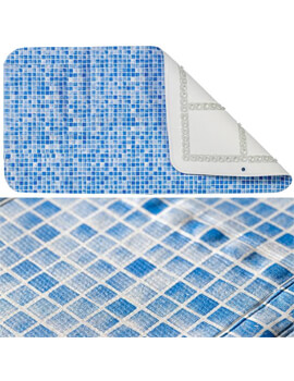 Croydex 700mm Blue Bath Mosaic Mat - Image