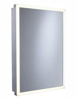 Contrast 504 x 703mm Illuminated Single Door Mirror Cabinet