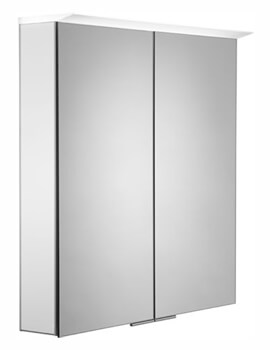 Capture 650 x 714mm Illuminated Double Door Mirror Cabinet