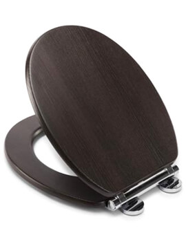 Croydex Flexi-Fix Montoro Standard Walnut Effect Toilet Seat