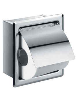 Flova Gloria Diamond Chrome Concealed Toilet Roll Holder - Image