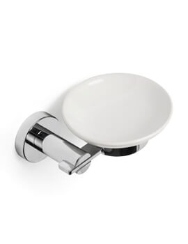 Croydex Flexi-Fix Metra White Soap Dish With Chrome Holder