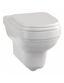 Riviera 535mm White Wall Hung WC Pan With Seat