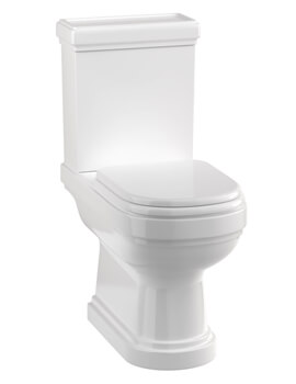 Riviera White Open Back Close Coupled WC With Cistern And Seat