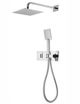 Elate Dual Function Shower Set Chrome With Shower Head And Handset