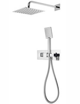 Hydra Dual Function Shower Set Chrome With Fixed Head And Handset - SVSET74