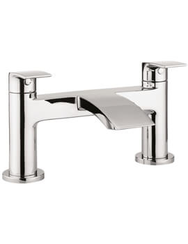 Crosswater Flow Dual Lever Deck Mounted Chrome Bath Filler Tap - Image