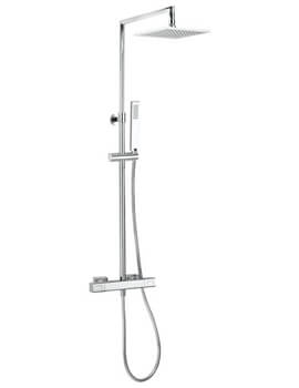 Crosswater Atoll Square Multifunction Chrome Thermo Shower Set - Image