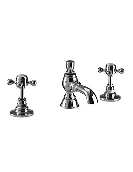 Imperial Victorian 3-Hole Extended Basin Mixer Tap With Pop-Up Waste - Image