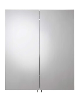 Warwick Hang N Lock Aluminium 600mm 2 Door LED Illuminated Mirror Cabinet