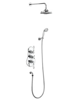 Severn Chrome 2 Outlet Concealed Thermostatic Valve With Shower Set