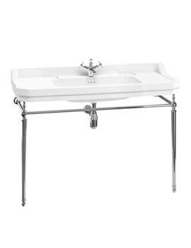 Edwardian 1200mm White Basin With Chrome Wash Stand