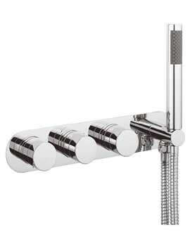 Crosswater Central Concealed Chrome Thermostatic Shower Valve And Handset - Image