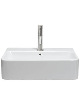 Crosswater Navona 450mm x 350mm White Countertop Or Wall Mounted Basin - Image