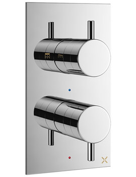 MPRO 1 Outlet Concealed Chrome Thermostatic Shower Valve With Body And Collar