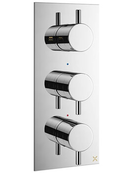 Crosswater MPRO 2 Outlet Thermostatic Shower Valve With 3 Control - Image