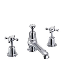 Claremont Chrome 3 TH Basin Mixer Tap With Pop-Up Waste - CL12