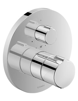 Duravit White Tulip Concealed Thermostatic Shower Mixer Valve - External Body - Image